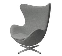 Egg Chair with Stool Re-wool Textile Fabric Pale aqua Fritz Hansen - 3316