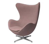 Egg Chair with Stool Re-wool Textile Fabric Pale pink/Nature Fritz Hansen - 3316