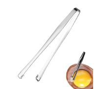 Egg Chalaza Removal Tool | 5.9 Inch Broken Egg Shell Remover Tool | Eggshell Membrane Remover Gadget | Stainless Steel Boiled Egg Shell Fragment Removal Tongs | Multifunctional Ice Tongs for Home