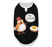 Egg Chicken Bro! Is That You Dog Clothes Printed Pet Shirts Summer Vest T-Shirt Sweatshirt for Small Dogs Cats 2XL