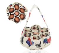 Egg Collecting Basket Canvas Egg Collector With 7 Pouches Portable Farmhouse Chicken Eggs Holder For Chicken Duck Goose Bird Chickens Eggs Basket For Collecting And Gathering Housewife Garden Storage