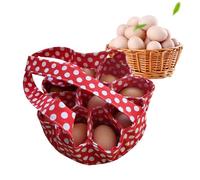Egg Collecting Basket,Egg Basket for Collecting Eggs with 9 Pouches - Egg Collector Fresh Egg Storage Container Chicken Egg Holder for Chicken Hen Duck Eggs Family Garden Farms