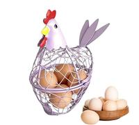 Egg Collecting Basket - Metal Storage Holder, Durable Kitchen Organizer | Farm Coop Collection Bin, Versatile Fruit Vegetable Basket, Sturdy Wire Design, Designed For Backyard Garden Country