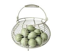 Egg Collecting Basket, Vintage Woven Wire Organizer, 20x15cm Eggs Collecting Basket with Handle, Farmhouse Egg Baskets, for Kitchen Fruit Vegetable Picnic Farmhouse Garden Harvest Easter