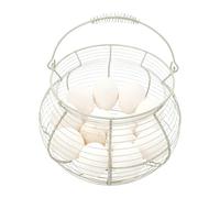 Egg Collecting Basket | Vintage Woven Wire Organizer | with Handle Wire Egg Basket - for Fruit Vegetable Picnic Farmhouse Garden Harvest Easter