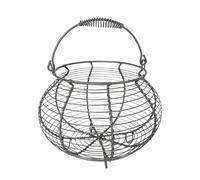 Egg Collection Basket - 200 g Iron Material, Black Light Brown White, Chicken Egg Baskets Woven Stand Box Frame | Display Tray Storage Robust Construction Compact Durability Charm Aesthetics
