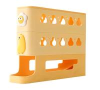 Egg Container for the Fridge - Fridge Side Scrolling Egg Organiser Rack | 3-Layer Reusable Rack, Space Saving Kitchen Food Preservation Bowl for Mother, Housewife, Grandmother