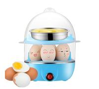 Egg Cooker, Boiled Egg Cooker, Electric Egg Boiler, Household Hard Boiled Egg Maker with 2 Layers, Multifunctional Rapid Egg Steamer with Auto Shut Off for Hard Boiled Eggs Vegetables and Dumplings