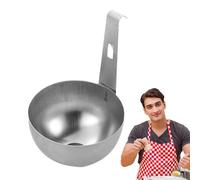 Egg Cooker - Egg Cups | Nonstick Stainless Steel Hangable Round Poaching Boilers For Household Use, Healthy Breakfast, Perfect Poached Eggs For Easy Cleaning