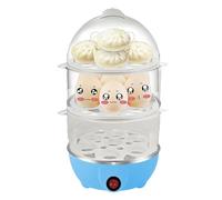 Egg Cooker for Hard Boiled Eggs, 3 Levels Electric Egg Cooker, Kitchen Device with Automatic Shut-Off for Corn Noodles, Dumplings, Porridge