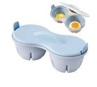 Egg Cooker for Microwave-ni-Stick Egg Maker with 2 Gaps and Durable Heat Resistant Kitchen Lids for Quick and Easy Egg Cooking