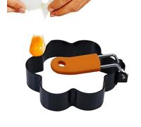 Egg Cooking Ring, with Non-Stick Coating - Flower Star Shaped Ring for Egg Shapes | For Pancakes, Burgers, Cakes, Steak, Baking, Household, Camping, Commercial and Restaurant