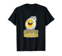 Egg Crack Up Pun Humor Dad Joke Funny Statement T-Shirt