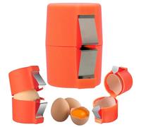 Egg Cracker Tool | Easy Shell Egg Opener | Handheld Egg Seperator Tool | Perfect for Baking, Scrambled Eggs & Omelets - No Mess, No Shell Pieces (Orange - 1 Pc)