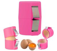 Egg Cracker Tool | Easy Shell Egg Opener | Handheld Egg Seperator Tool | Perfect for Baking, Scrambled Eggs & Omelets - No Mess, No Shell Pieces (Pink - 1 Pc)