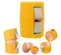 Egg Cracker Tool | Easy Shell Egg Opener | Handheld Egg Seperator Tool | Perfect for Baking, Scrambled Eggs & Omelets - No Mess, No Shell Pieces (Yellow - 1 Pc)