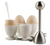 Egg Cracker Topper Set for Soft Hard Boiled Eggs Shell Removal Separators