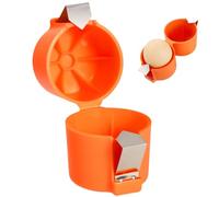 Egg Cracking Tool, Egg Shell Opener Handheld Egg Peeler Tool Efficient Multifunctional Egg Breaker for Cooking Camping Kitchen Gadgets (Orange)