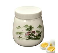 Egg Cup - Ceramic 220ml Retro Style Breakfast Holder | Soft Boiled Egg Maker Kitchen Tableware | for Home Dormitory Hotel Restaurant Apartment Rental Use