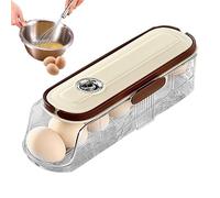 Egg Cup - Egg Storage | Refrigerator Organization | Egg Cup for Refrigerator, Egg Tray with Automatic Roll Up on Side Door of Refrigerator, Egg Dispenser