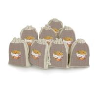 Egg Cup Noodle Ramen 8 PCS Muslin Bags with Drawstring Sachet Bags Empty Small Cotton Drawstring Bag Muslin Reusable & Washable Cotton Bag for Herb Spice Candy Soap Jewelry Wedding Gift Pouches