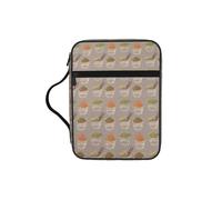 Egg Cup Noodle Ramen Print Bible Cover Lightweight Tablet Sleeve Durable Makeup Bag Pencil Case for Church School Travel