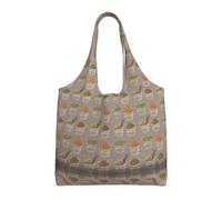 Egg Cup Noodle Ramen Print Canvas Tote Bags for Women Reusable Grocery Bag Large Gym Canvas Cloth Pouchportable Shopping Handbag