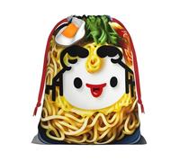 Egg Cup Noodle Ramen Print Functional Gift Storage Bag Eco-Friendly Comfortable Touch Outdoor Activities Use