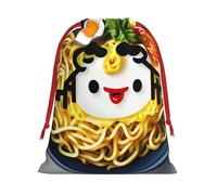 Egg Cup Noodle Ramen Print Reusable Drawstring Gift Bags For Candy Bag Birthday, Wedding Or Daily