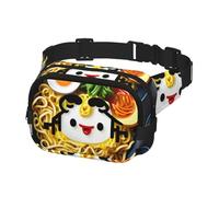 Egg Cup Noodle Ramen Print Waist Bag Fanny Packs for Men&Women with Adjustable Belt for Outdoors Workout