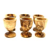 Egg Cup OLIVE WOOD Set 6 Pieces