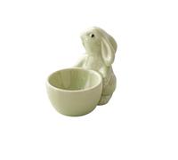 Egg Cups 2pcs Ceramic Rabbit Egg Cup Easter Bunny Egg Stand Easter Tabletop Figurine for Hard Boiled Eggs Egg Holder for Lunch Breakfast for Breakfast(Green)
