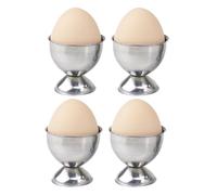 Egg Cups, 4 Pcs Funny Egg Cups, Exquisite Novelty Egg Cups, for Raw Or Hard and Soft Boiled Egg Storage Small Wine Glass Shape for Soft Boiled Eggs Egg Cup Set (Silvery)
