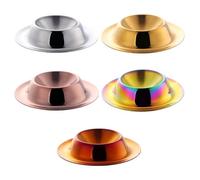 Egg Cups, 4PCS Sturdy Kitchen Boiled Metal Holder Breakfast Egg Dessert Ice Cream Pudding Caviar Cup Gadget(Mix Color 5pcs)