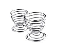 Egg Cups 6Pcs Egg Cup Spiral Boiled Eggs Holder Kitchen Gadgets Breakfast Hard Boiled Stainless Steel Spring Wire Egg Tray Cooking Tool for Breakfast