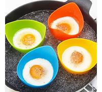 Egg Cups 8 Pack Silicone Egg Poach Cup Non Stick Egg Boiler Mold Bowls Or Microwave Or Stovetop Egg Poaching,Breakfast Sandwich Cooker Egg Holders(4Pcs)