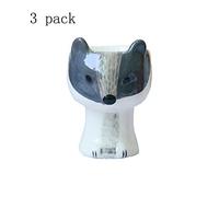 Egg Cups Egg Cup European-Style Animal Shape Egg Tray, Cute Little Fox Ceramic Egg Cup Holder, Suitable for Home Egg Holders(B)