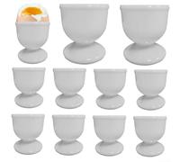 Egg Cups for Baijiu Stackable Egg-Shaped Serving Cup Food-Safe Material Single-Serve Size 10x5x5CM White Set of 10 Lightweight for Restaurants Bars Night Markets and Events(White)