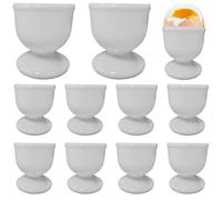 Egg Cups for Soft Boiled Eggs 10Pcs Egg Cups for Soft Boiled Eggs Bpa Free Plastic Egg Cups Easy to Clean Boiled Egg Holder Tabletop Soft Boiled Egg Holder for Breakfast Party Dinning