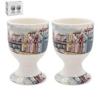 Egg Cups Sandy Bay Beach Ceramic Pots Breakfast Boiled Eggs Stands Server Holder