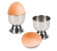 Egg Cups Set Stainless Steel Egg Holders for Soft Hard Boiled Eggs Cup Stand Breakfast Brunch Kitchen Dining Tableware Accessories, Set of 2