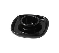 Egg Cups Square Ceramic Egg Tray Western Style Restaurant Shaped Tray Simple Buffet Dim Sum Egg Holder for Breakfast(Black)