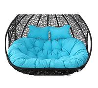 Egg cushion Double Hanging Swing Lounge Chair Soft Deep Cushion Outdoor 2 Seater Swing Chair Pad with TiesFully Filling Not Collapse