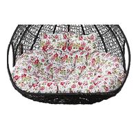 Egg cushion Double Hanging Swing Lounge Chair Soft Deep Cushion, Outdoor 2 Seater Swing Chair Pad with Ties,Fully Filling, Not Collapse(E)