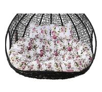 Egg cushion Double Hanging Swing Lounge Chair Soft Deep Cushion, Outdoor 2 Seater Swing Chair Pad with Ties,Fully Filling, Not Collapse(B)