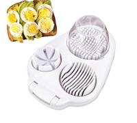Egg Cutter - Stainless Steel Metal Egg Slicer, 3 Ways | Multifunction Tool Catering Kitchen Chopper Meal Preparation Salad Breakfast Home Easy Fast