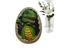 Egg Dinosaur Toys - Handcrafted Fidget Figurines, Dragon Easter Eggs, Movable Joint Creature, Desk Sculpture Model, Youth Activity Category, Large Green Shell for Adults Girls Home Party Indoor