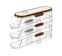 Egg Dispenser - 12.2 X 3.94 X 8.07 Inch, 3 Layer Egg Dispenser, Refrigerator Egg Rack, Automatic Rolling Rack Small Space Saving For Kitchen | In-Room Storage