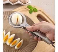 Egg Divider, Stainless Steel Egg Cutter, Handheld Egg Cracker Tool, Eggs Separator Cracker For Raw Or Soft Hard Boiled Egg Kitchen Gadgets