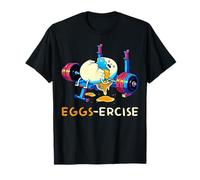 Egg Exercise Eggs-ercise Egg Pun Funny Gym Workout Humor Men T-Shirt